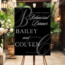 Custom Welcome Sign Rehearsal Dinner Night Before 