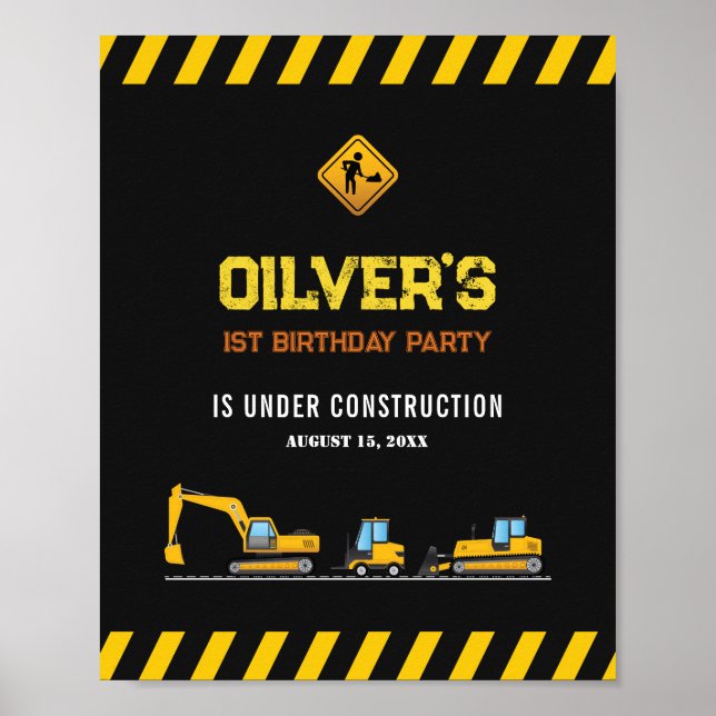 Custom Welcome Sign Yellow Construction Dump Truck (Front)