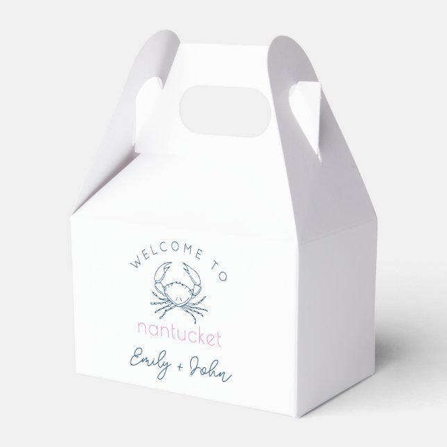 Custom Welcome to Nantucket wedding Favour Box (Front Side)
