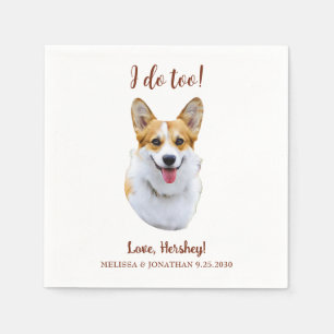 Custom Welsh Corgi Dog Personalised I Do Too Napkin