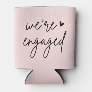 Custom We're Engaged Engagement Party Favours Can Cooler