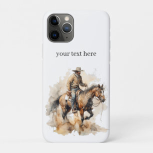 Custom Western Cowboy Horseback Art Case-Mate iPhone Case