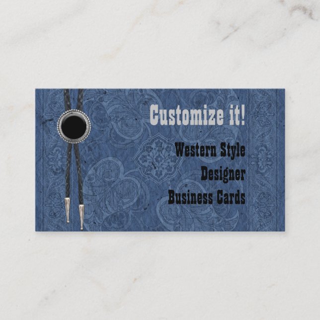 Custom Western Style Business Cards (Front)