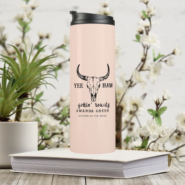 Custom Western Wedding Bachelorette Party Group Thermal Tumbler (Creator Uploaded)