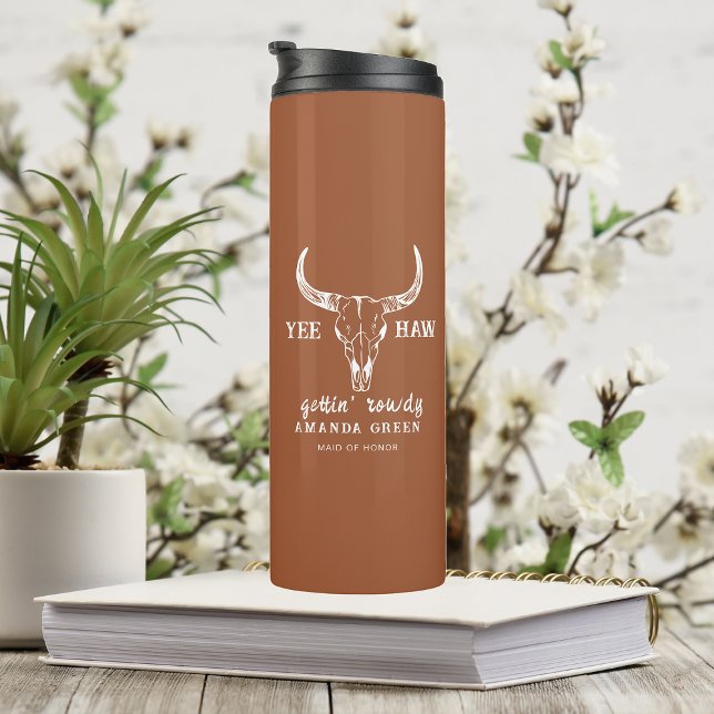 Custom Western Wedding Bachelorette Party Group Thermal Tumbler (Creator Uploaded)