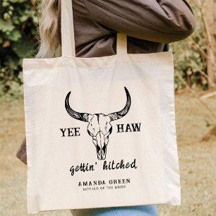 Custom Western Wedding Bachelorette Party Group Tote Bag