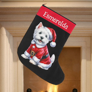 Custom Westie Christmas Stocking