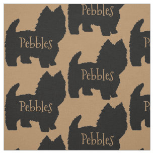 Custom Westie Dog or West Highland White Terrier Fabric