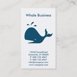 custom whale business card