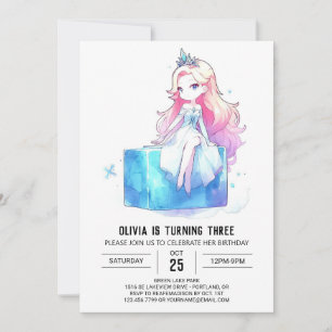 Custom Whimsical Princess Birthday Invitation