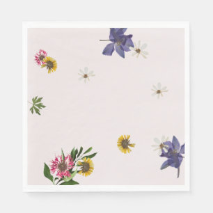 Custom whimsical Soft Pink Floral Napkins