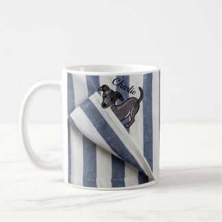 Custom Whippet Dog Blanket Striped Personalised Coffee Mug