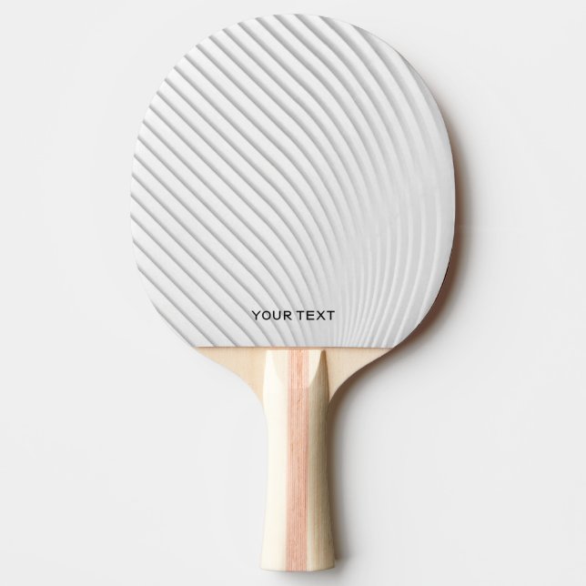 Custom white abstract modern  ping pong paddle (Front)