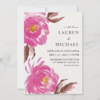 Custom White Bank Painted Peonies Wedding