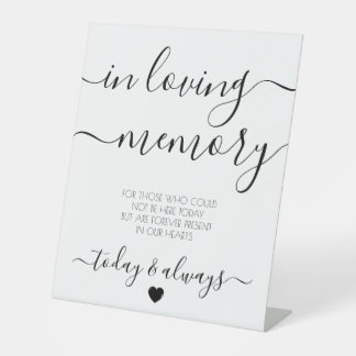 Custom White Calligraphy Memorial Pedestal Sign