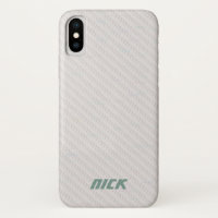 Custom white carbon fibre Iphone x case