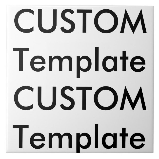 Custom White Ceramic Photo Tile 6" x 6" (Front)