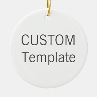 Custom White Ceramic ROUND Christmas Tree Ornament