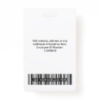 Custom White Employee Photo, Bar Code, Logo, Name