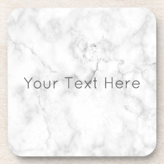 Custom White Marble Hard Plastic Coaster