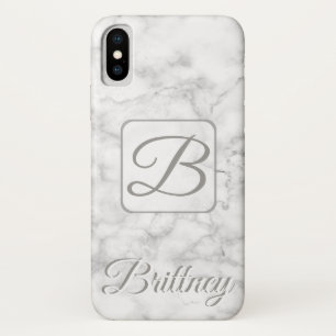 Custom white marble Iphone x case