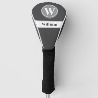 Custom White Monogram Name Golf Head Cover