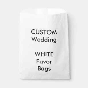 Custom WHITE Paper Favour Bag