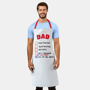 Custom White Personalised Dad MOM #FATHERSDAYGift Apron