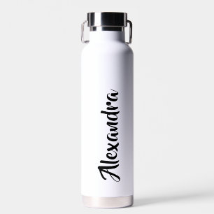 Custom White Personalised White Stainless Steell Water Bottle