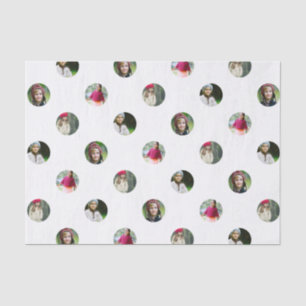 Custom White Photo Dot Tissue Paper