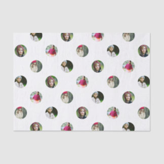 Custom White Photo Dot Tissue Paper