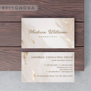 Custom White Pink And Purple Gold  Professional  Business Card