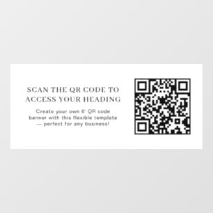 Custom White QR Modern Minimal Promotional