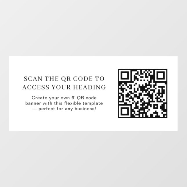 Custom White QR | Modern Minimal Promotional  (Sheet)