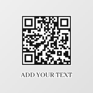 Custom White QR   Modern Minimalist Text Display