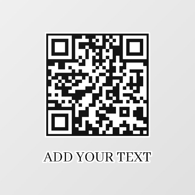 Custom White QR | Modern Minimalist Text Display (Sheet)