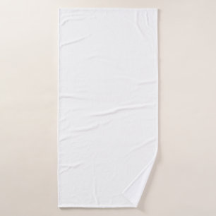 Custom white simple Design Add Photo or Text Bath Towel