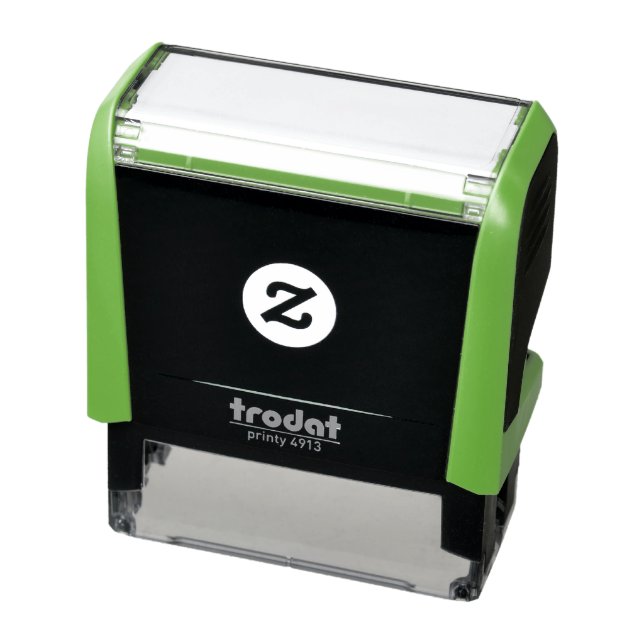 Custom white simple Design Add Photo or Text Self-inking Stamp (Product)