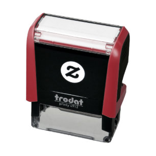 Custom white simple Design Add Photo or Text Self-inking Stamp