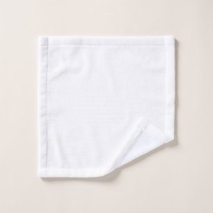 Custom white simple Design Add Photo or Text Wash Cloth