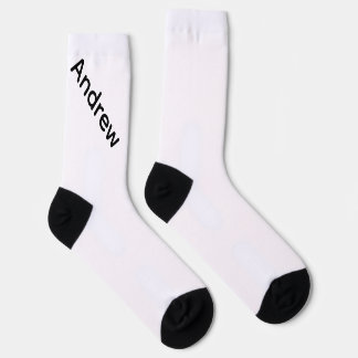 Custom White Socks with Name – Personalised Gift 