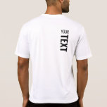 Custom White Sport Template Modern Mens Back Print T-Shirt<br><div class="desc">Add Your Text Here Modern Back Design Print Template Mens Sport-Tek Competitor Activewear White T-Shirt.</div>