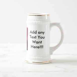 Custom White Stein with Picture and Text