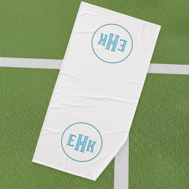 Custom White Towel with Initials (Creator Uploaded)