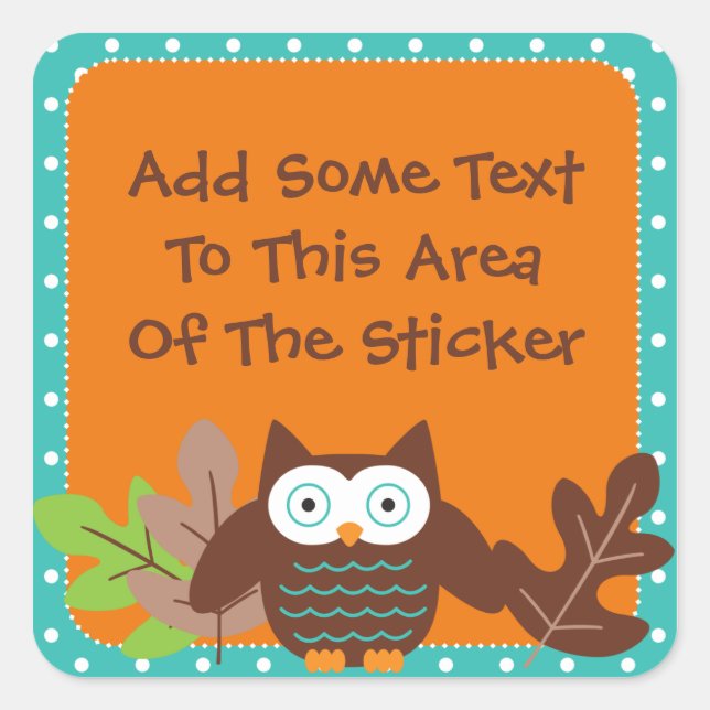 Custom Whoot Owl Stickers (Front)