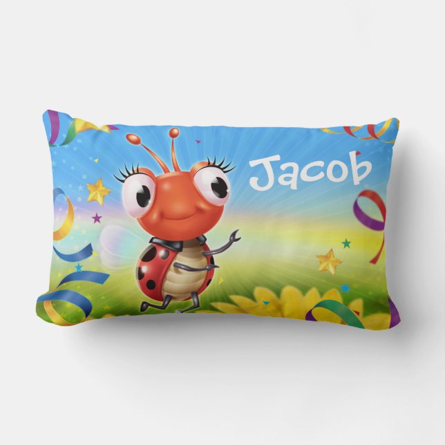 Custom wide pillow Lil' Ladybug range (Front)