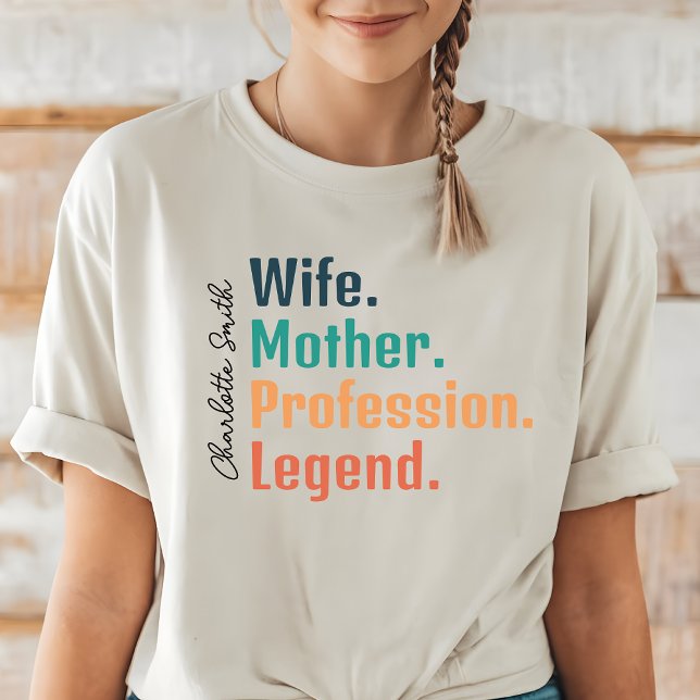 Custom Wife Shirt, Mother’s Day or Birthday Gift T-Shirt (wife shirt, mother shirt, profession shirt, legend shirt, custom name shirt, personalized gift, )
