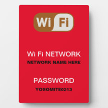 Custom WiFi Network Password Info Red Colour