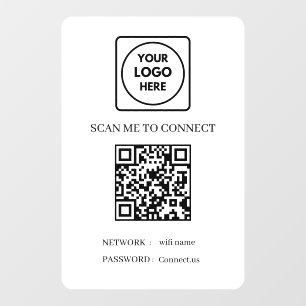 Custom WiFi QR   Business Logo Scan to Connect