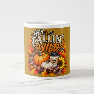 Custom Wild Autumn Pumpkin Coffee Cosy Fall Large Coffee Mug